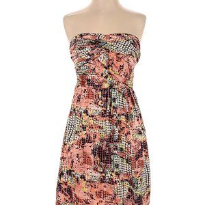 AGN Strapless Satin Cocktail Dress